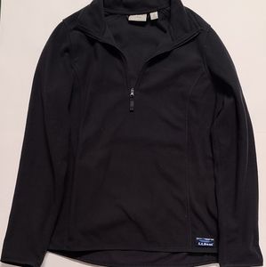 LL BEAN Women’s Black Pullover Fleece Jacket